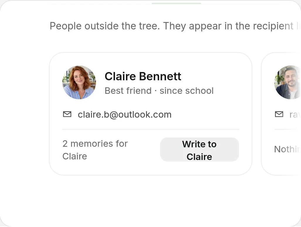 Claire Bennett in the Circle: Emma’s best friend, with her email and Write to Claire.